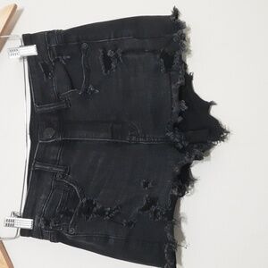 American eagle mom shortie black women's 4 distressed Festival Beach Rodeo Y2k